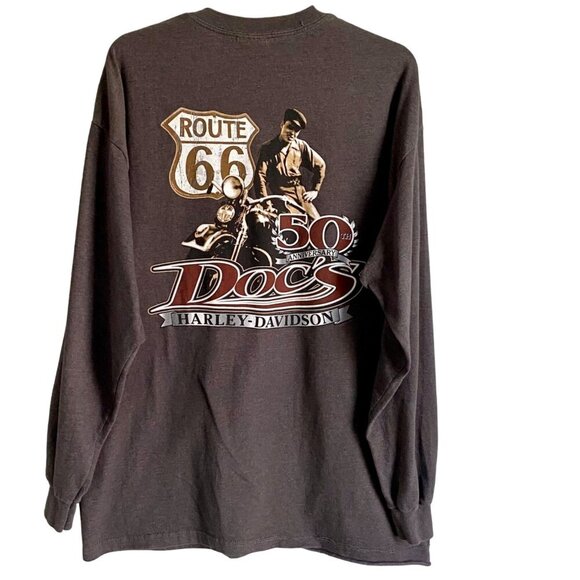 Harley-Davidson Route 66 Doc's St. Louis Long Sleeve Gray Shirt XL - Picture 1 of 13